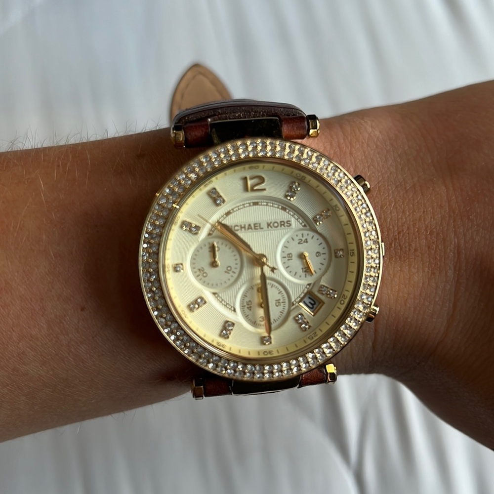 Michael Kors leather band watch